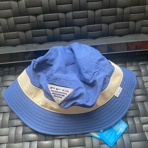 NEW with Tags Mens Size L / XL Columbia PFG Bucket Hat Blue Fishing UPF 50 Gift
